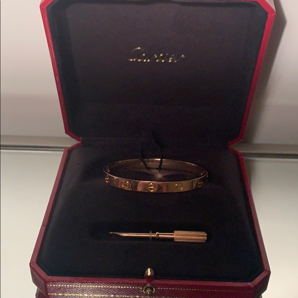 Cartier 18K Rose Gold love bracelet - Picture 1 of 5
